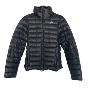 Nike ACG Womens Medium Puffer Jacket Coat Black Midlayer Down Filled Therma-Fit
